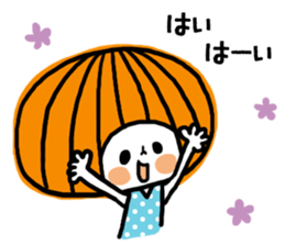 Round of bangs girl sticker #11047475