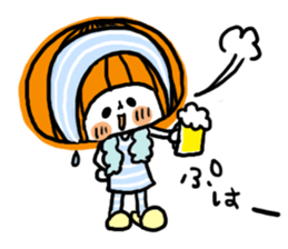 Round of bangs girl sticker #11047477