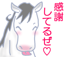 My sweet white horse sticker #11048408