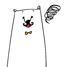 The white bear which is a gentleman sticker #11049205