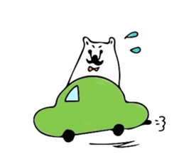 The white bear which is a gentleman sticker #11049212