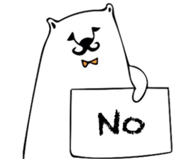 The white bear which is a gentleman sticker #11049227