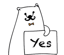 The white bear which is a gentleman sticker #11049228