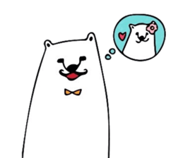 The white bear which is a gentleman sticker #11049229