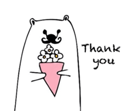 The white bear which is a gentleman sticker #11049230