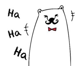 The white bear which is a gentleman sticker #11049234