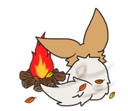 Four seasons of papillon in Japan. sticker #11052582