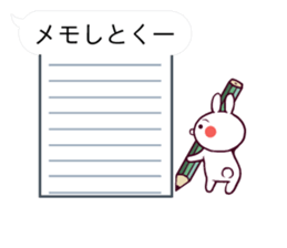 Cute rabbit living in the balloon. sticker #11053250