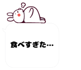 Cute rabbit living in the balloon. sticker #11053252