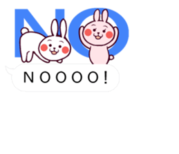 Cute rabbit living in the balloon. sticker #11053267