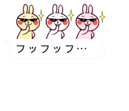 Cute rabbit living in the balloon. sticker #11053277