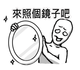 Rolling his eyes the man. sticker #11054010