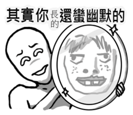 Rolling his eyes the man. sticker #11054011