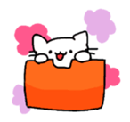 Sticker of the white kitten sticker #11054473