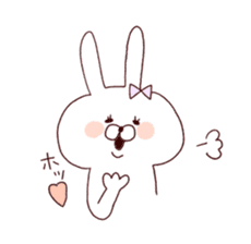 marshmallow rabbit Korean and Japanese 2 sticker #11054506