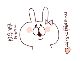 marshmallow rabbit Korean and Japanese 2 sticker #11054509
