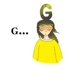 gradient colors girl sticker #11054747