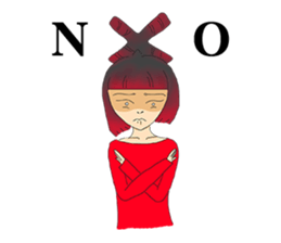 gradient colors girl sticker #11054754