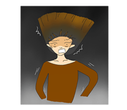 gradient colors girl sticker #11054760