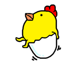 Chicken Piyoko sticker #11055006