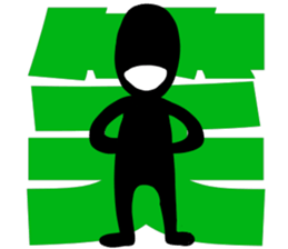 blackballman with big letter sticker #11055680