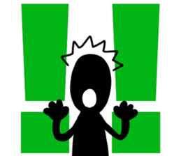 blackballman with big letter sticker #11055684