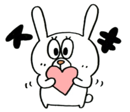 Sticker of the very cute rabbit!!USASUTA sticker #11055894