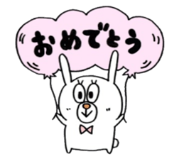 Sticker of the very cute rabbit!!USASUTA sticker #11055926