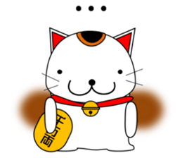 Cat coming carrying happiness.MANEMINEKO sticker #11056197