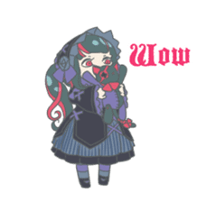 Gothic fantasy girl sticker #11056979