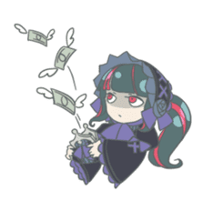 Gothic fantasy girl sticker #11056983