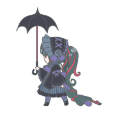 Gothic fantasy girl sticker #11056985