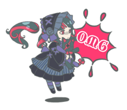 Gothic fantasy girl sticker #11056987