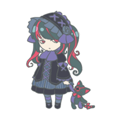 Gothic fantasy girl sticker #11056995
