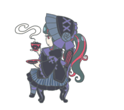 Gothic fantasy girl sticker #11056999