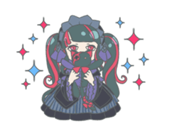 Gothic fantasy girl sticker #11057003