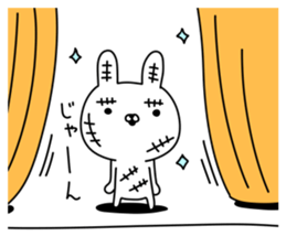 Rabbit with many wounds sticker #11057329