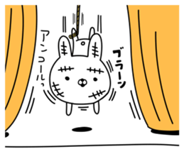 Rabbit with many wounds sticker #11057333