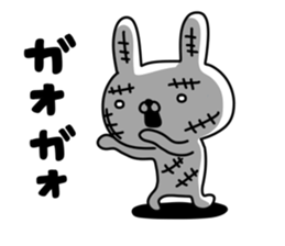 Rabbit with many wounds sticker #11057357