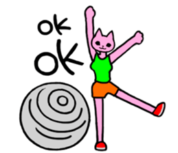 Nyamy the Fitness cat sticker #11058501
