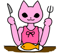 Nyamy the Fitness cat sticker #11058510