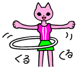 Nyamy the Fitness cat sticker #11058512