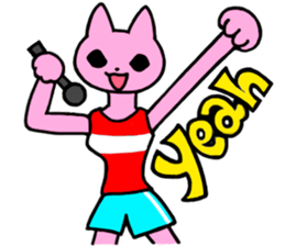 Nyamy the Fitness cat sticker #11058523