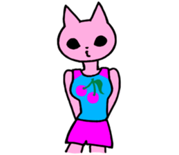Nyamy the Fitness cat sticker #11058525