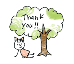 Girl cat of ear sticker #11059011