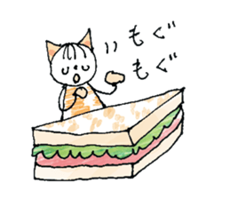 Girl cat of ear sticker #11059015