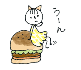 Girl cat of ear sticker #11059016