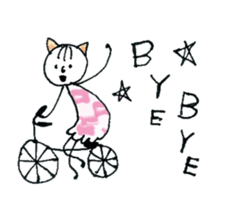 Girl cat of ear sticker #11059026