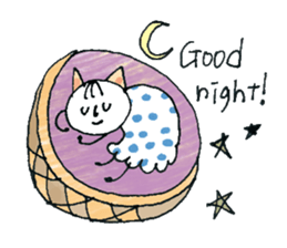 Girl cat of ear sticker #11059036