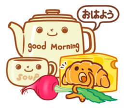 Croissant poodle sticker #11059488